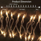 Christmas Lights 100 Count Mini Clear Lights 21Ft White Wire Christmas Tree String Lights Set For Outdoor Indoor Christmas Decorations Wedding Valentines Day Decor,Ul Certified (21Feet)