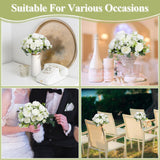 8 Bundles Artificial Peonies Realistic Flowers With Stems Bouquet Peonies For Table Centerpieces Wedding Decoration Bridal Floral Arrangement (White)