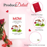 Mothers Day Card From Dog - 5.5X8 Funny Birthday Card For Dog Mom Humorous Mothers Day Birthday Gift From Pets Bonus Mom With Envelope