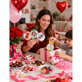 Valentines Cards For Kids Classroom, 36 Pack Valentines Day Cards With Bubble Gum Machine Design And Round Adhesive Shaker Pouches, Valentine Gifts Exchange For Boys Girls School Party Favors