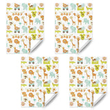 Gift Wrapping Paper For Baby Infant Boys Girls, Forest Animals Lion Giraffe Elephant Monkey Crocodile Wrapping Paper Sheet For Baby Shower Birthday Kindergarten Newborn Children Kid