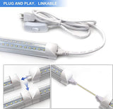 10 Pack 8FT LED Shop Light Fixtures 90W 12000LM 6500K V Shape Linkable Garage Lights