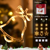 Christmas Window Lights Decorations Battery Operated With Suction Cup Couple, 3 Pack Snowflakes Bells And Stars Christma