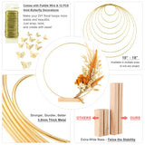 10 Pack Floral Hoop With Stand And 38-Yard Paddle Wire 14 Inch Metal Rings For Diy Centerpiece Table Decorations Crafts Macrame Rings Hoop Wreath Dream Catcher Rings Wedding Christmas Wreaths, Gold