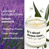 Funny Engagement Gifts For Couples, It'S About Damn Time Engaged Candle, Engagement Gift For Women, Her, Newly Engaged, Bride To Be, Bridal Shower, 7Oz Soy Scented Candles