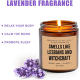 Smells Like Lesbians And Witchcraft Candle - Lesbian Candle Gift For Lesbian - Funny Lesbian Gift For Girlfriend Lesbian Anniversary Lesbian Birthday