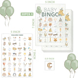 Winnie Baby Shower Games For Baby Shower Decoration, Pooh Bingo Cards For 30 Players Kids Birthday Reveal Party Games Favors Supplies Decorations Souvenirs Gifts