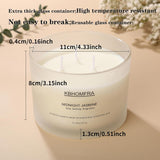 Scented Candle For Home,Jasmine Fragrant, Soy Wax 12.4Oz Large Capacity,3-Wick 70 Hours Burn,For Festival Luxury Gift,Sleep Decor Relaxation Ambience