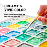 Gouache Paint Set, 56 Colors X 30G Unique Jelly Cup Design In A Carrying Case Perfect For Artists, Gouache Opaque Art Supplies For Professionals, And More