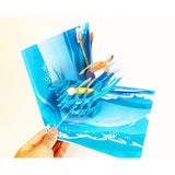 Surfer Pop Up Birthday Card - Surfing, Ocean, Happy Birthday, Just Because, Special Days, Retirement, Graduation, Friendship,Anniversary Card, Unique Gifts For Men, Women