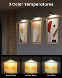 3 Pack Rechargeable Picture Lights for Wall Magnetic LED Art Lights with Remote RGB