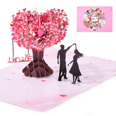 3D Pop Up Anniversary Card With 50 Stickers, Romantic Valentines Day Card,Engagement Gifts For Couples,Husband,Wife