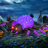 9FT Halloween Inflatables Decorations Purple Spider Yard LEDs Decor