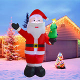 8 Ft Inflatable Christmas Santa Claus With Led Light Xmas Holiday Blow Up Family Party Decoration Yard Lawn Favors Indoo
