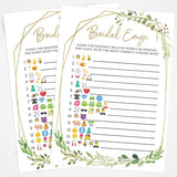 Bridal Shower Game Set – 5 Fun Games And Activities For 50 Guests, Includes Bingo, Trivia, And Advice Cards, Botanical Greenery Wedding Shower Games