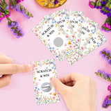 50 Pcs Wildflower Scratch Off Cards, Wildflower Garden Flowers Party Game, Spring Floral Lottery Prize Raffle Tickets For Baby Shower Birthday Bridal Shower Wedding