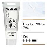 Titanium White Acrylic Paint: Pack Of 2 Heavy Body Acrylic Paints (100Ml/3.38Oz X 2 Tubes)
