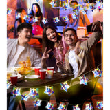 Iridescent Decor 10Ft Star String Lights 20 Led Usb/Battery Operated String Lights Indoor/Outdoor, Holographic Decor For