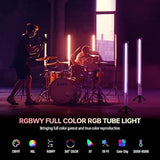 2 Pack RGB Tube Light Wand Full Color Handheld LED Stick Light with App Control Pixel Effects and Magnet
