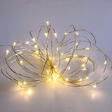 2 Pack Battery Operated Mini LED Fairy Lights 10FT 30 LED Warm White Silver Wire String Lights with Timer for Bedroom Wedding Christmas Party Decor