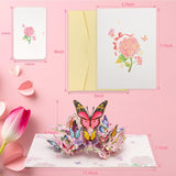 Disco Butterflies Pop-Up 3D Greeting Card With Gold-Embossed Wings&Envelope For Anniversary,Thanksgiving,Mother'S Day,Wedding,Birthday Card For Her,Women,Wife, Mom, Grandma