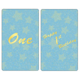 1St Birthday Miniature Candy Bar Wrapper, One Blue Mini Chocolate Bar Stickers For Birthday Party, Table Top Event Decorations, Candy Not Included. Made In Usa
