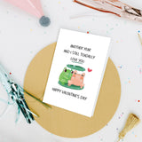 Frog Pun Valentines Day Card, Funny Toad Valentine'S Day Card For Him Her, Happy Valentines Day Card For Boyfriend Girlfriend, Another Year And I Still Toadally Love You