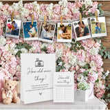 Minimalist How Old Were The Bride And Groom Game, Guessing The Age Photo Game, Bridal Shower Wedding Shower Game ( 1 Sign And 30 Cards)-Bng20