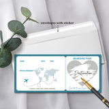 Blue Boarding Pass Gift Ticket, Boarding Pass, Airline Tickets Scratch Off Travel Tickets With Envelopes, Scratch & Reveal Surprise Ticket For Valentine'S Day, Birthday, Girlfriends/001(1 Set Diy)