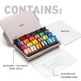 Twin Cup Jelly Acrylic Paint Set, 48 Colors 12G, High Viscosity, Blendable, Paints On Rocks Crafts Canvas Wood, Fabric, Ceramic & Stone, Art Craft Paints Gifts For Artists Beginners & Painters