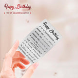 Granddaughter Birthday Card, Happy Birthday Granddaughter Gifts Ideas, Small Engraved Wallet Card