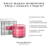 Homeworx Sueded Rose Scented Candle 4 Wick Candle 18 Oz Pink Textured Glass