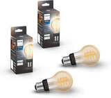 A19 Filament LED Bulb 60W E26 White Ambiance 2 Pack Warm to Cool Smart Light Hue Compatible