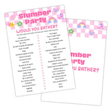 Would You Rather - Pajama Slumber Party Games Sleepover Party Supplies For Girls, Sleepover Birthday Party Games Favor Decoration And Supplies For Her Girls Teenager Adult, Set Of 20 Games Cards -05