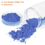 uxcell Iron Oxide Pigment Powder, Concrete Pigment Powder, for Artistic Painting, Concrete, Brick, Tile, Paint, Ultramarine (500g/1.1lb)