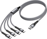 2 Pack 4 in 1 USB C Fast Charging Splitter Cable 4FT for Phone & Tablet