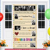Martin Luther King Door Cover 71×35 Inch African American MLK Party Decor