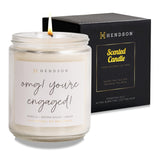 Engagement Gifts For Women - Wedding Candle, Bridal Shower, Bachelorette Party Gift For Bride To Be - Engaged Couple Fiance, Couples Gift - Omg Youre Engaged Candles