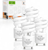 13W GU24 CFL Light Bulbs T2 Mini Spiral 4100K Cool White 60W Equivalent 4 Pack