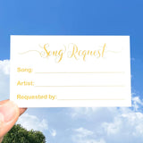 100 Song Request Cards Play Song At Wedding Reception Prom Dance Party Band Dj Karaoke Music Suggestion Note Gold
