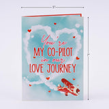 Love Biplane Pop Up Card, Happy Valentine'S Day, Cloud, Heart, 3D Popup Greeting Cards, Ideal Gifts For Wife, Husband, Lovers, Kids, Girlfriend, 5X7 - Includes Envelope And Message Note