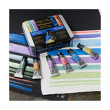 Sennelier French Artists' Watercolor Set, 10ml Tubes, 6-Color Iridescent Introduction Tin Set
