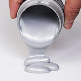 Metallic Silver Acrylic Paint, 100Ml Silver Paint For Art Painting, Handcrafts, Canvas, Wood, Fabric, Ceramic, Non-Toxic, Non-Fading Rock, Ideal For Kids, Artist & Beginners