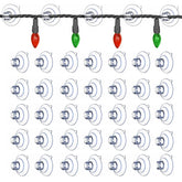 100 Pack Suction Cups For Glass - 1.2''/30Mm Small Clear Rubber Suckers For Holiday Christmas Lights String Decoration, Strong Adhesive Suction Cups Holder For Table Window Mirror Bathroom