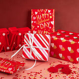 Valentine'S Day Wrapping Paper Roll - 3 Rolls - 17 Inch X 120 Inch Per Roll - Red And Pink Sweet Heart Design For Multiple Occasions