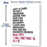 Valentines Day Card For Husband, Valentines Day For Him,, Funny Valentines Day Card For Wife & Kids & Boyfriend & Girlfriend, Valentine'S Day Decorations, Valentine'S Day Gift, Greeting Card=7In X 5In(Folded), Envelope = 7.5In X 5.5In