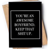 Funny Card For Boyfriend With Envelope | Original And Unique Card For Anniversary, Birthday, Christmas, Valentine'S Day. | Awesome Congratulatory For Him