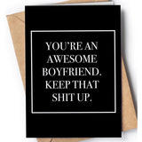 Funny Card For Boyfriend With Envelope | Original And Unique Card For Anniversary, Birthday, Christmas, Valentine'S Day. | Awesome Congratulatory For Him