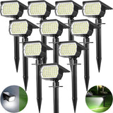 10 Pack 46 LED Solar Spot Lights Waterproof 2 in 1 Cool White Landscape Pathway Lights