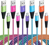 5 Pack 10FT Micro USB Cable Long Fast Charging Braided Cord for Samsung Android PS4 Xbox